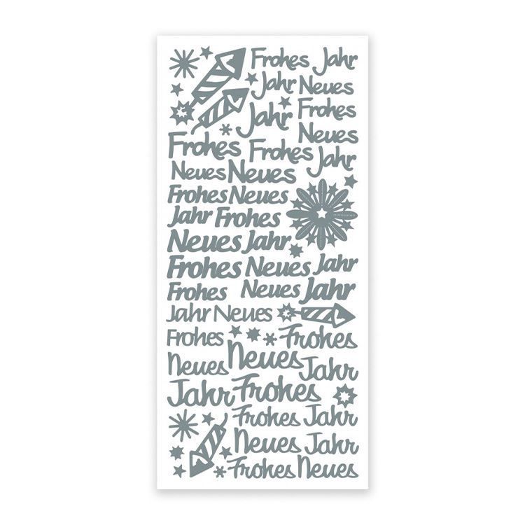 Konturenaufkleber 'Frohes Jahr'