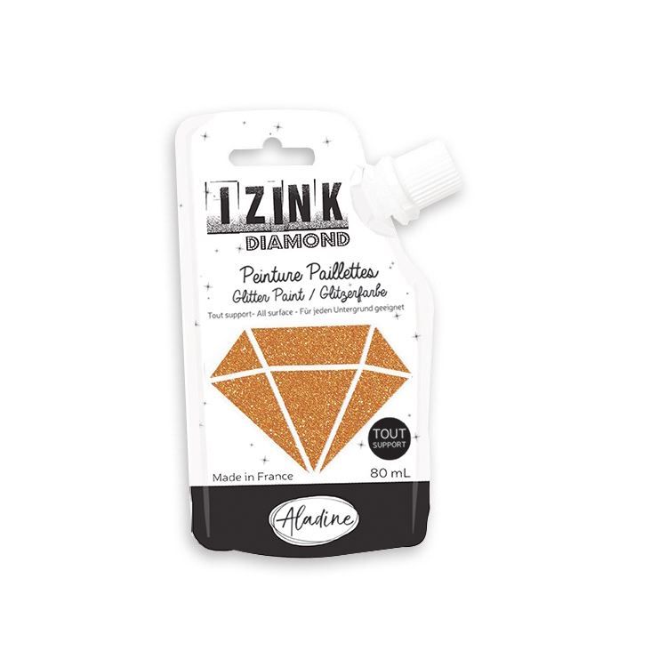 Glitzer Strukturpaste 'Kupfergold'