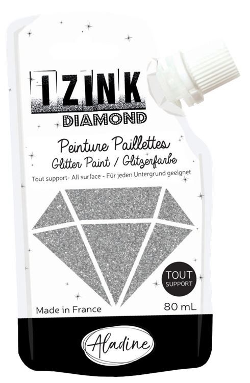 Glitzer Strukturpaste 'Silber'