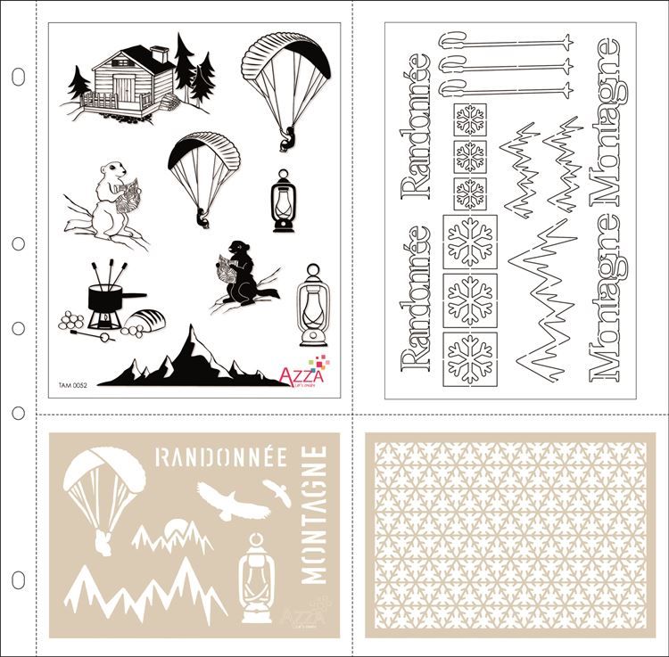 10 Einsteckhüllen Kollektion 1 (30x30) - 4 Fächer