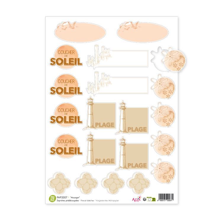 Vorgestanztes Motivpapier 'Hossegor'