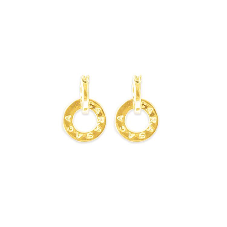 Boucles d'oreilles Lasso doré 24K