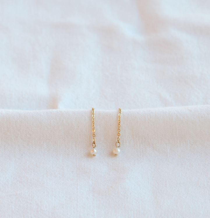 ACC pour BOU chaine et perle eau douce, doré 18K