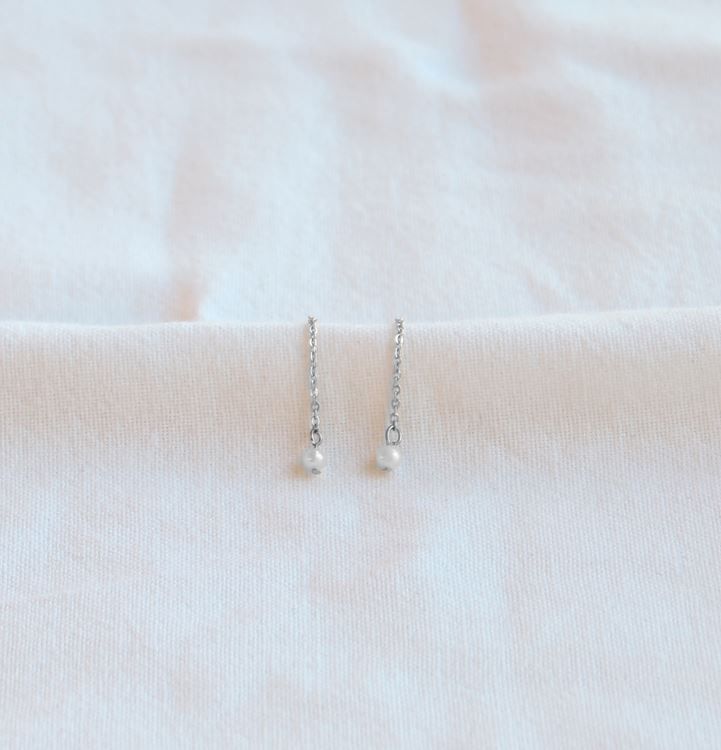 ACC pour BOU chaine et perle eau douce, argenté