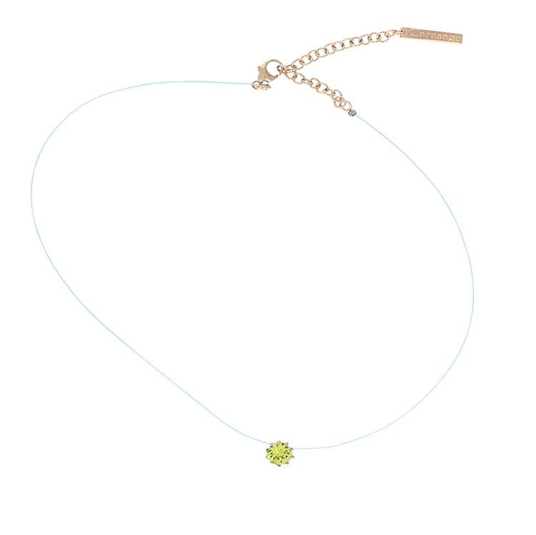 Collier Solitaire Citrus, doré 24K