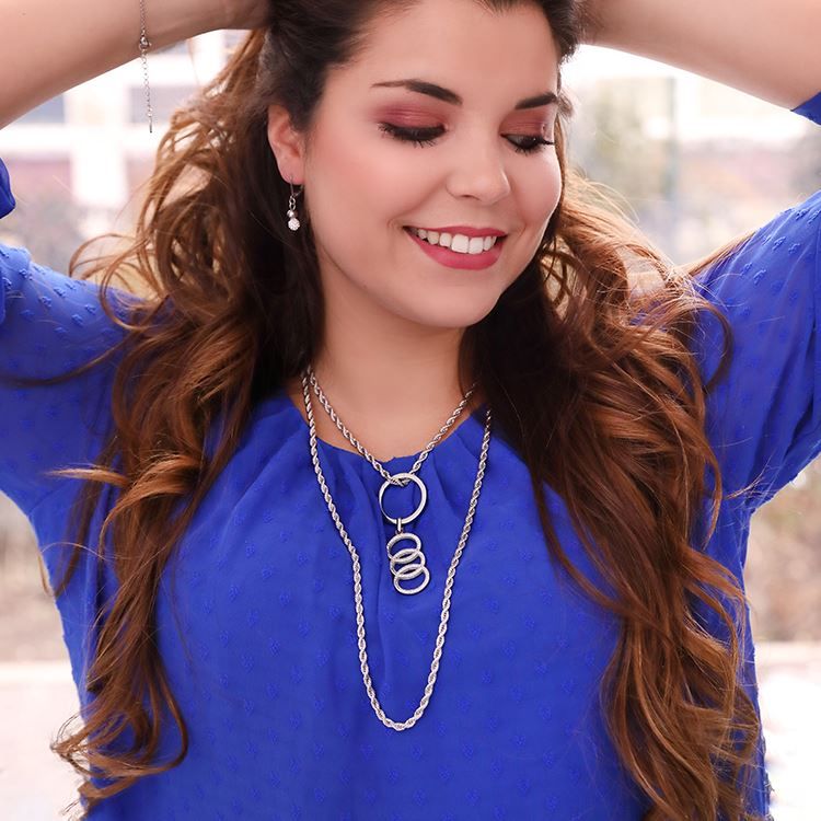 Anhänger mit 3 Kreisen und Strass