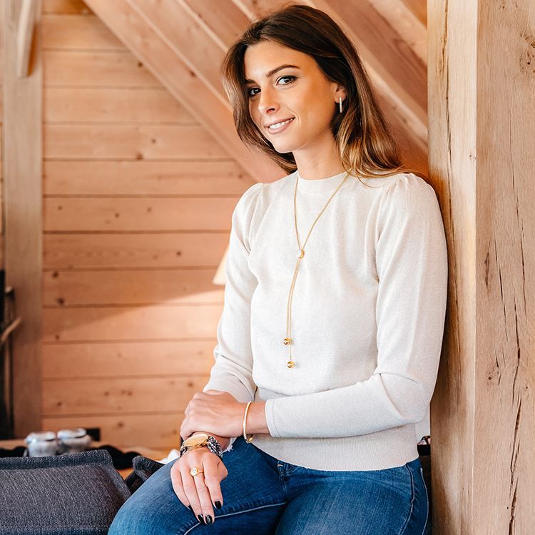 Boucles d'oreilles Angélique doré 18K