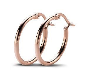 Boucles d'oreilles Hoop rose (S)