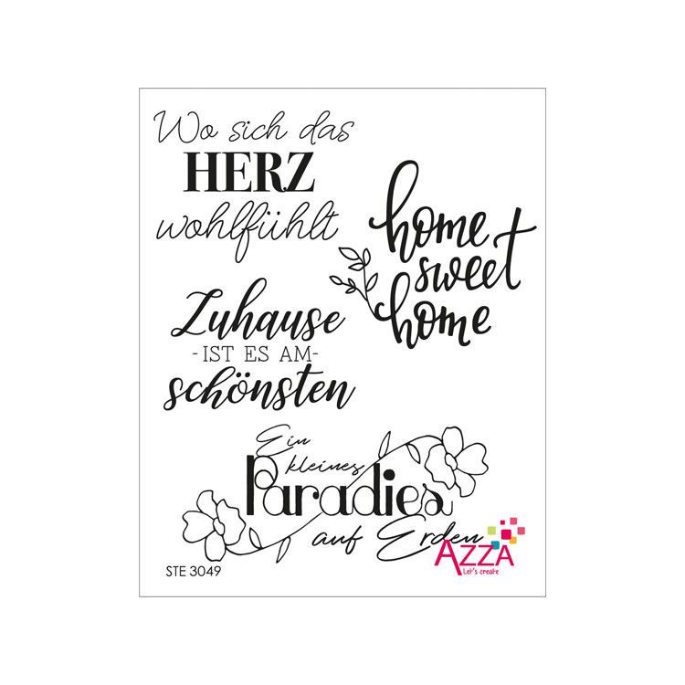 Rubinstempel 'Home-sweet-home Sprüche'