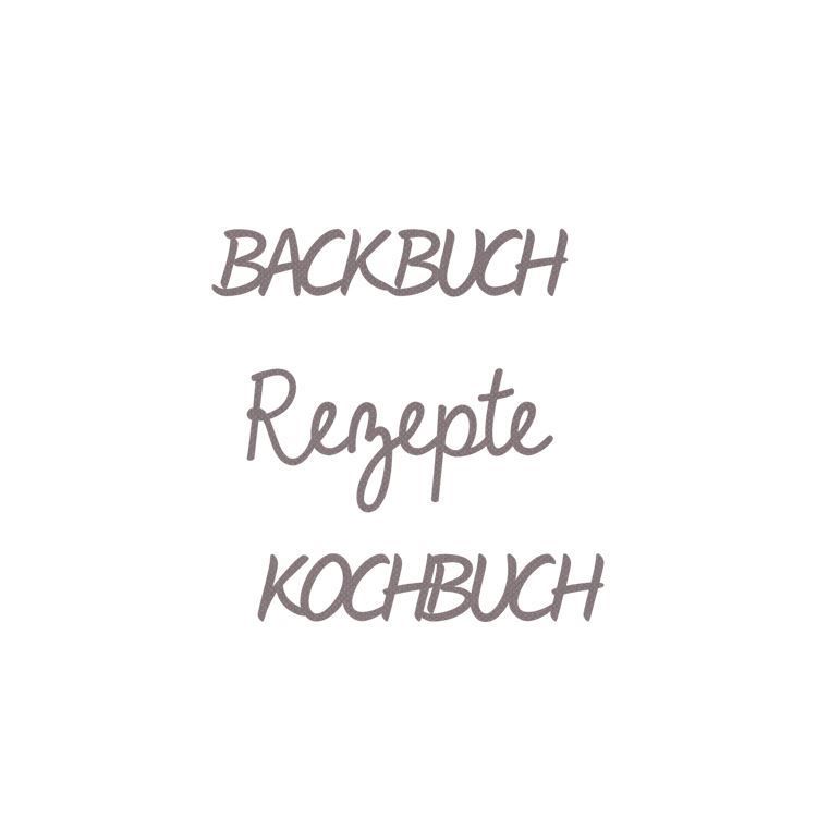 Stanzformen 'Rezepte Worte'