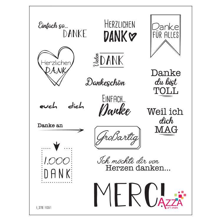 Diamantstempel 'Dankesworte'