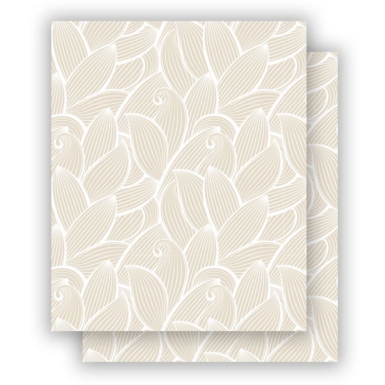 Leporello-Cover ‘Blumiges Beige’