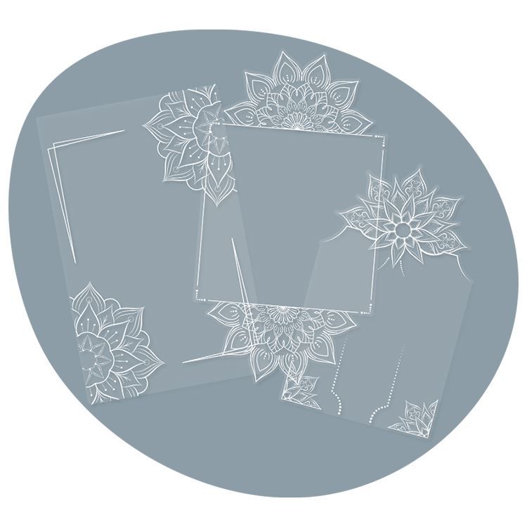 Acetat-Figuren ‘Künstlerische Symbole’