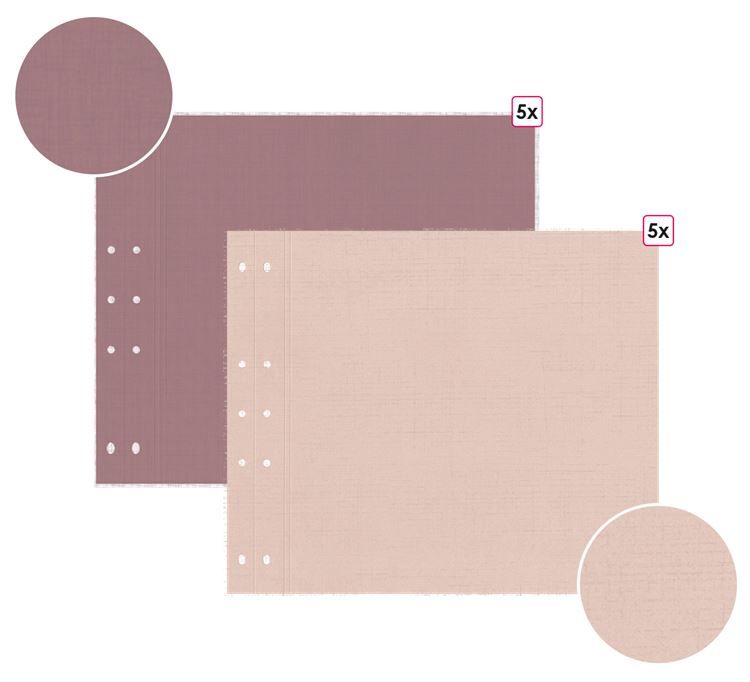 Set pages imprimées 'Rose Indien' &amp; Muscade' (10p)