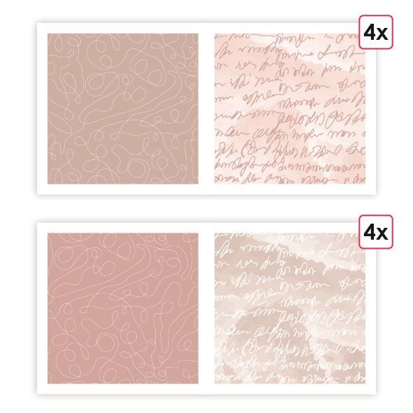 Designpapier ‘Lyrische Poesie’ (8 Stk.)