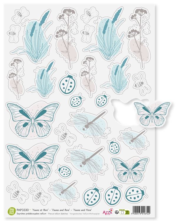 Vorgestanztes Motivpapier 'Fauna &amp; Flora'
