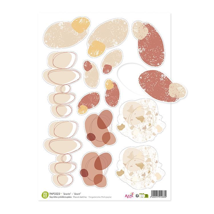 Vorgestanztes Motivpapier ‘Granit’