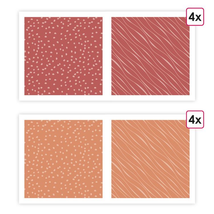 Designpapier ‘Essentiell Terrakotta - Blush’ (8 Stk.)