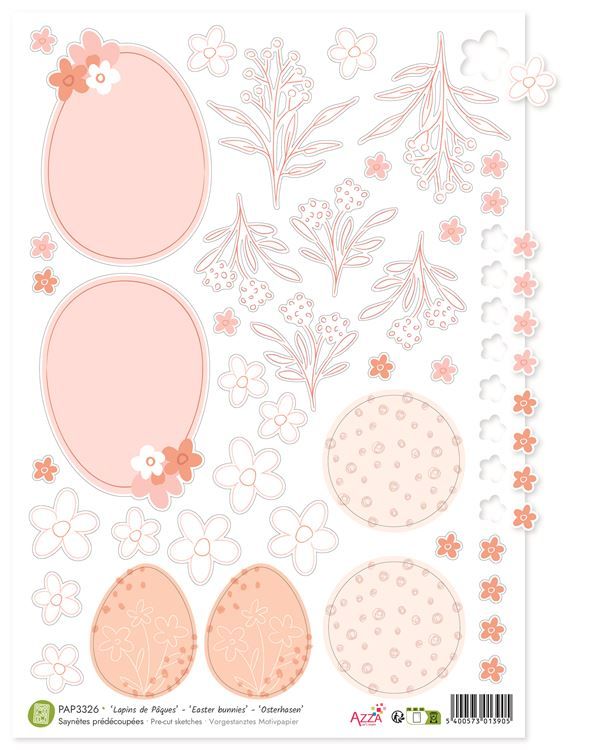 Vorgestanztes Motivpapier 'Osterhasen'