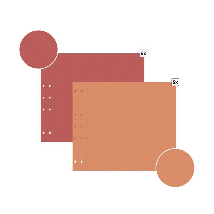 Designpapierseiten 30x30 cm 'Terrakotta &amp; Blush'