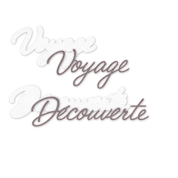 Matrices de découpe 'Mots voyage' 🇫🇷