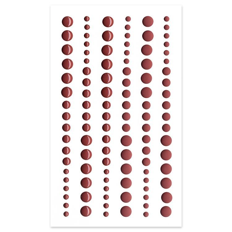 Matte und glänzende Harzperlen 'Terrakotta'