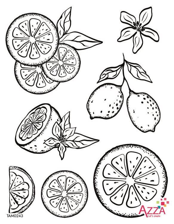 Diamantstempel 'Zitrusfrüchte'