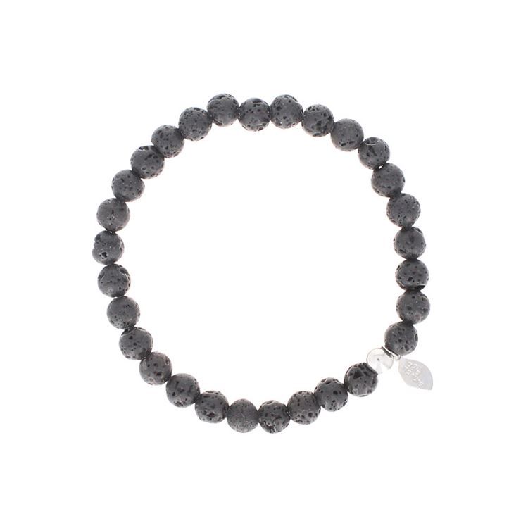 Bracelet pierre de lave, 6 mm, 3 tailles