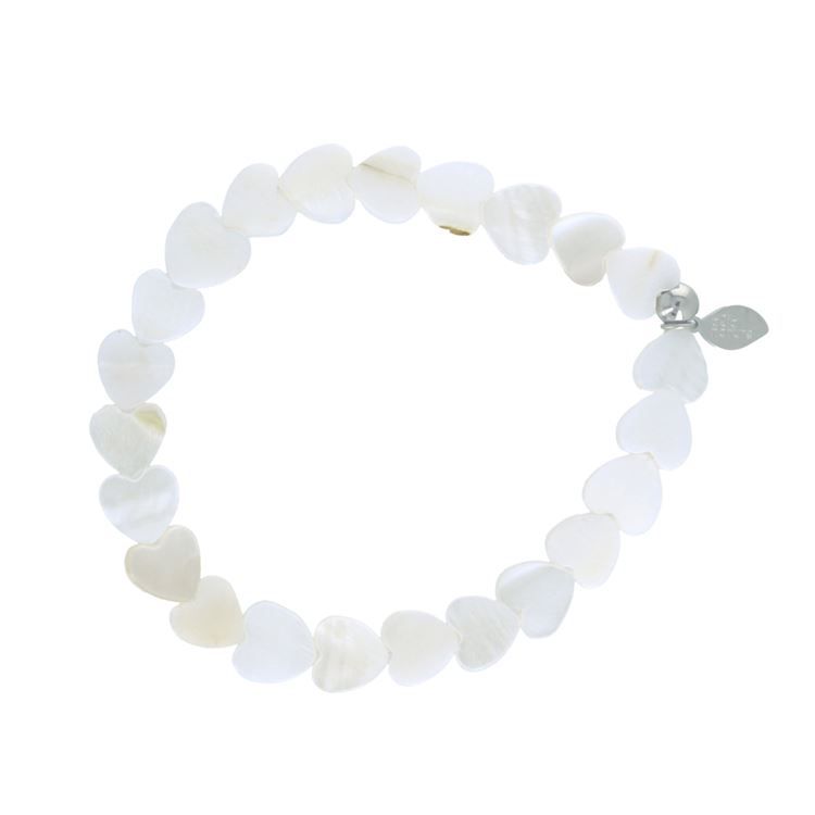 Bracelet coeur de nacre, 4 tailles