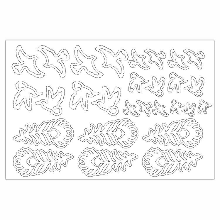 Konturenfiguren ‘Schöne Vögel’