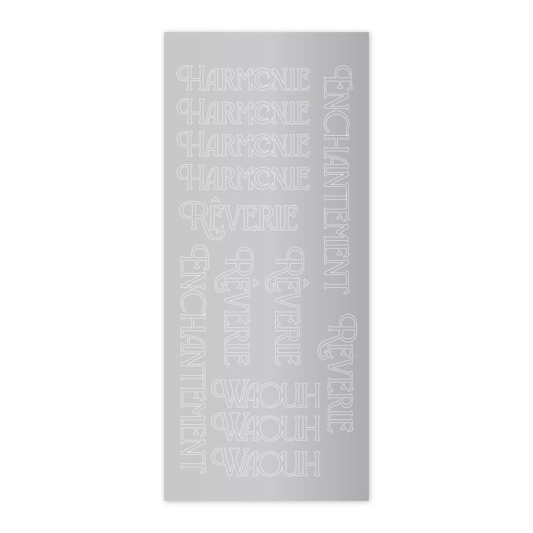Sticker contour mots 'Céleste' (Mirror silver) 🇫🇷