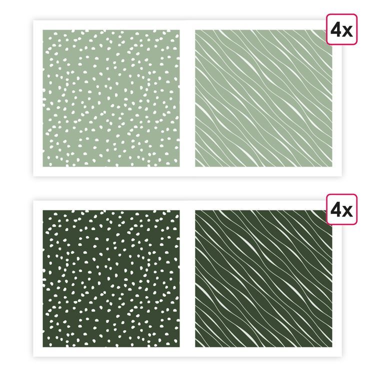 Designpapier ‘Essentiell Graugrün/Tannengrün’