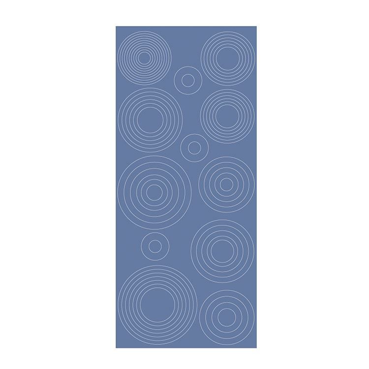 Konturenaufkleber 'Konzentrische Kreise Eisblau'