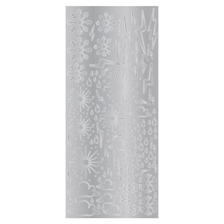 Stickers contour 'Fonds climatiques' (Mirror silve