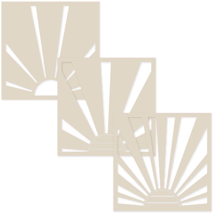 Lagenschablonen 15x15 ‘Retro Design'