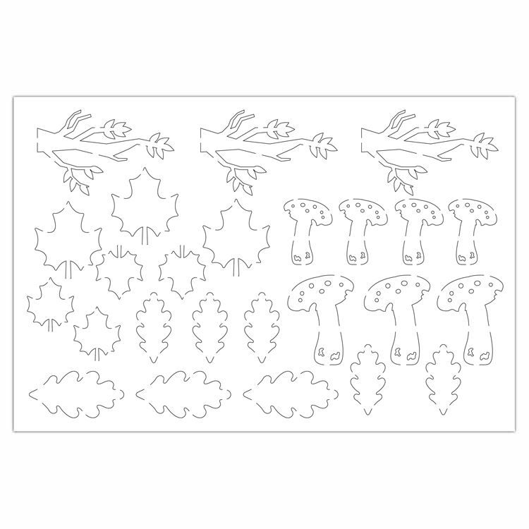 Figurines silhouette 'Boisé'