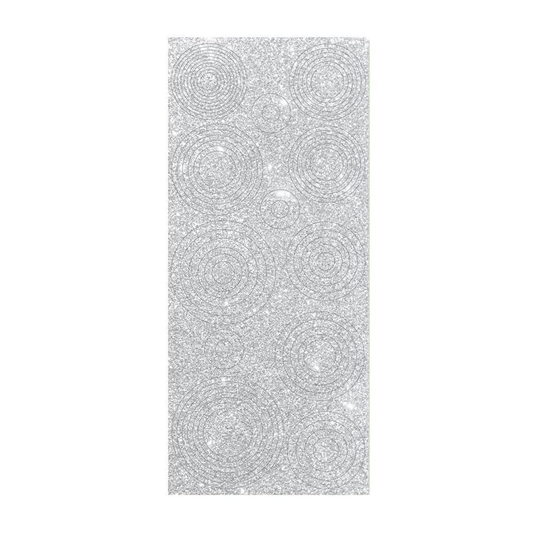 Konturenaufkleber 'Konzentrische Kreise Pearl Silber'