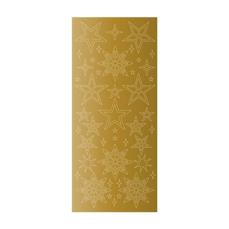Konturenaufkleber 'Sterne-Standard Gold'