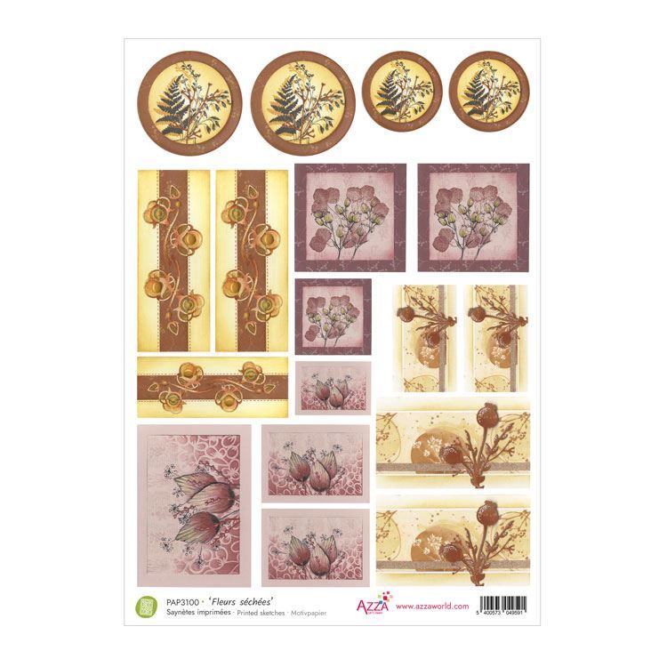 Motivpapier ‘Getrocknete Blumen’