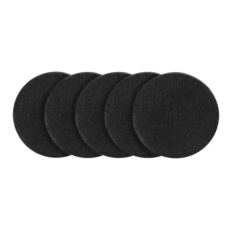 5 schwarze Moosgummis