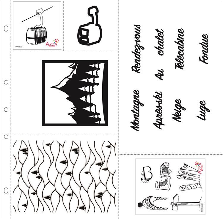 10 Einsteckhüllen Kollektion 2 (30x30) - 6 Fächer