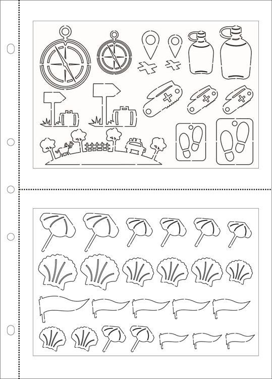 10 Einsteckhüllen (A4) - 2 Fächer 21x15.5cm
