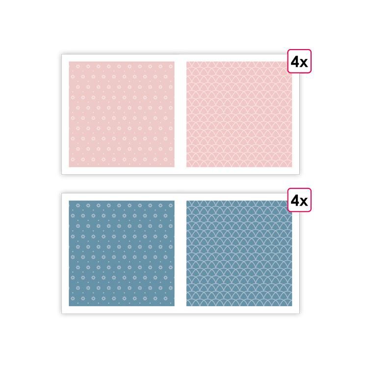 Designpapier A4 'Essentiell Rosa Sakura' (8 Stk)