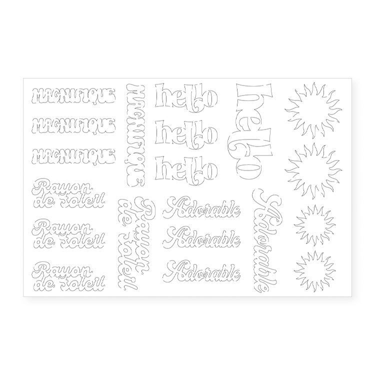 Konturenfiguren 'Retro Design' 🇫🇷