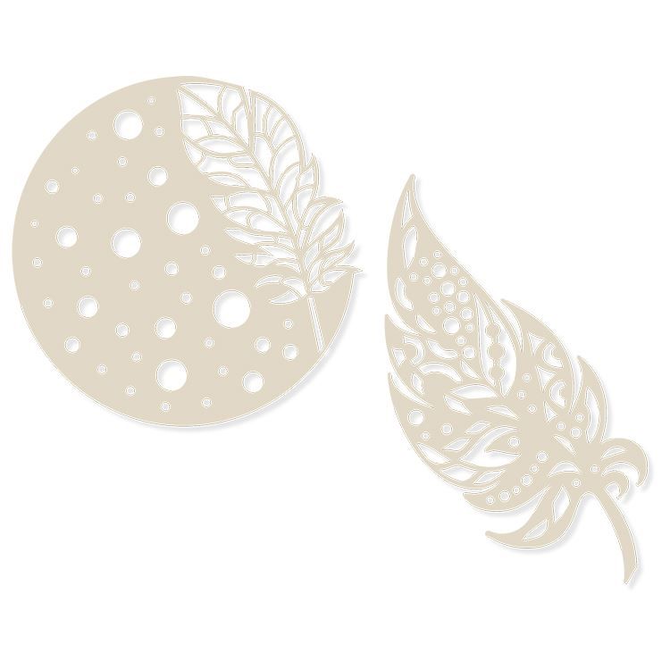 Randschablonen 'Federn'