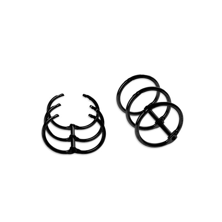 Binderingtrio 'Schwarz' 2 cm (2 Stk.)