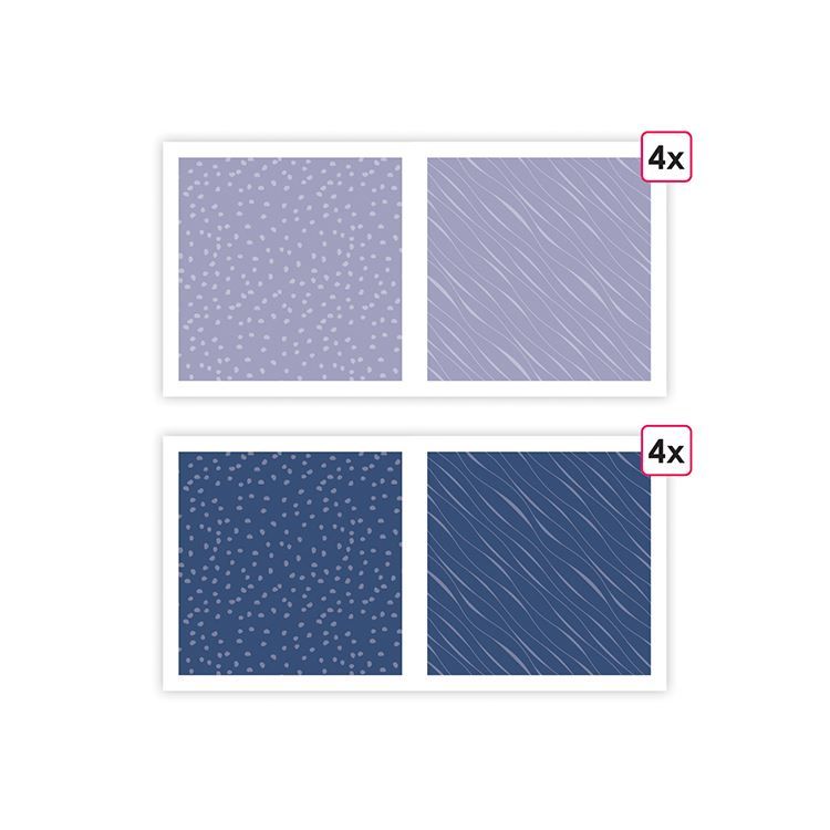 Designpapier A4 'Essentiell Hortensia' (8 Stk.)