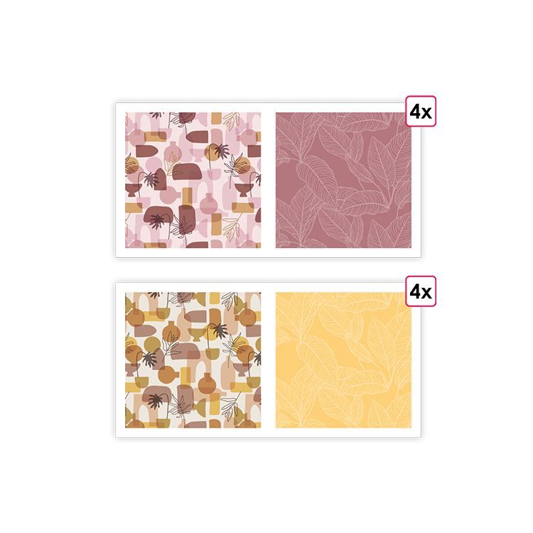 Designpapier A4 ‘Hübsche Glasarbeiten’ (8 Stk.)