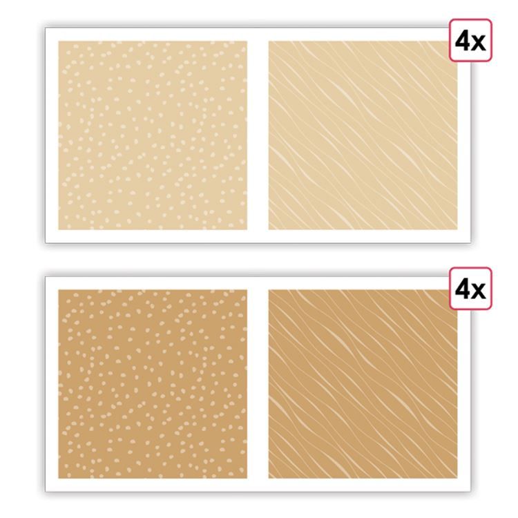 Designpapier A4 'Essentiell Panama' (8 Stk.)