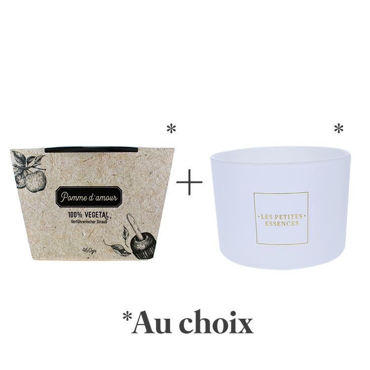 Lot Recharge végétale + verre à bougie 460 g